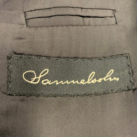SAMUELSOHN Size 40 Black Wool Shawl Collar Double Breasted Tuxedo