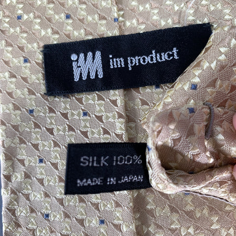 ISSEY MIYAKE Yellow Gold Geometric Silk Tie