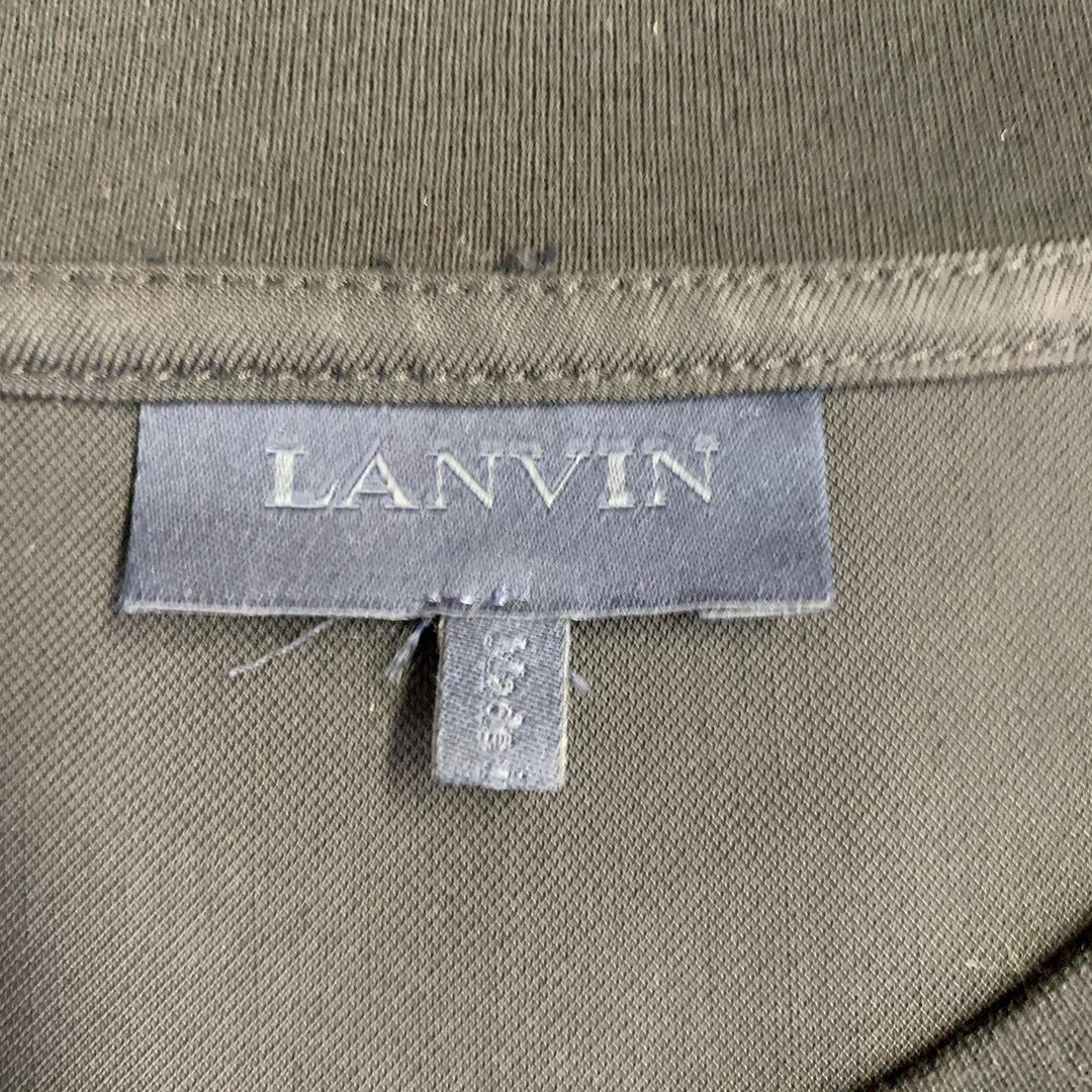 LANVIN Size M Black Viscose Short Sleeve T-Shirt