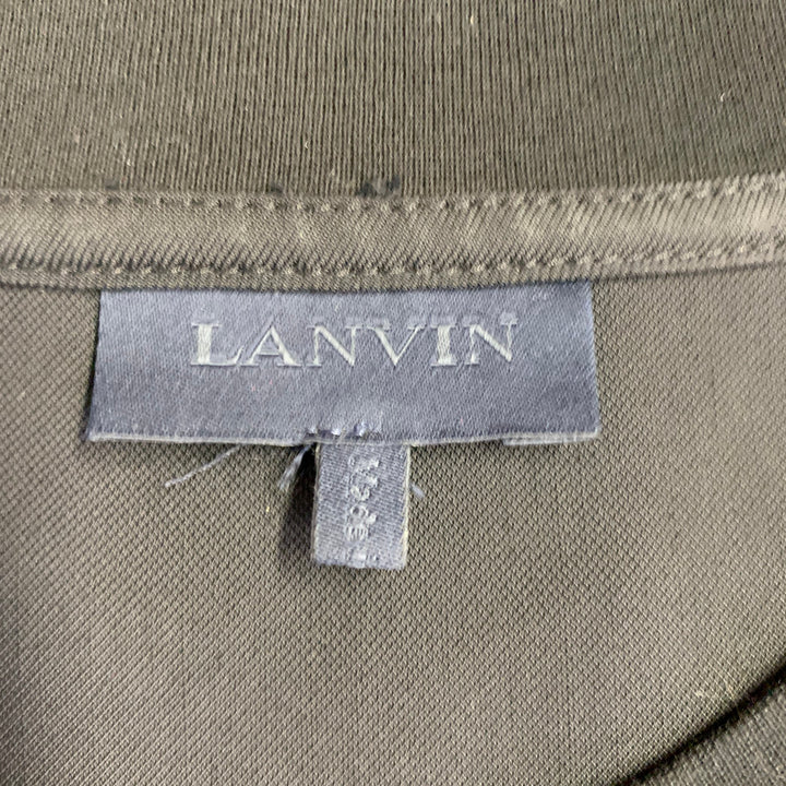 LANVIN Size M Black Viscose Short Sleeve T-Shirt