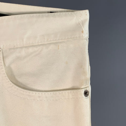 DSQUARED2 Size 34 Cream Twill Cotton Straight Casual Pants