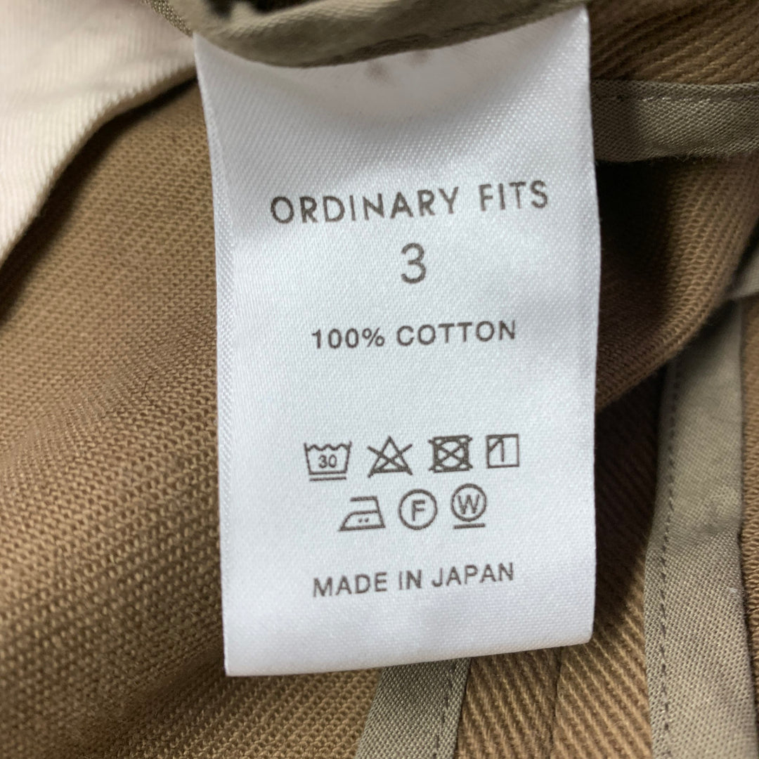 ORDINARY FITS Size L Tan Twill Cotton Bomber Jacket
