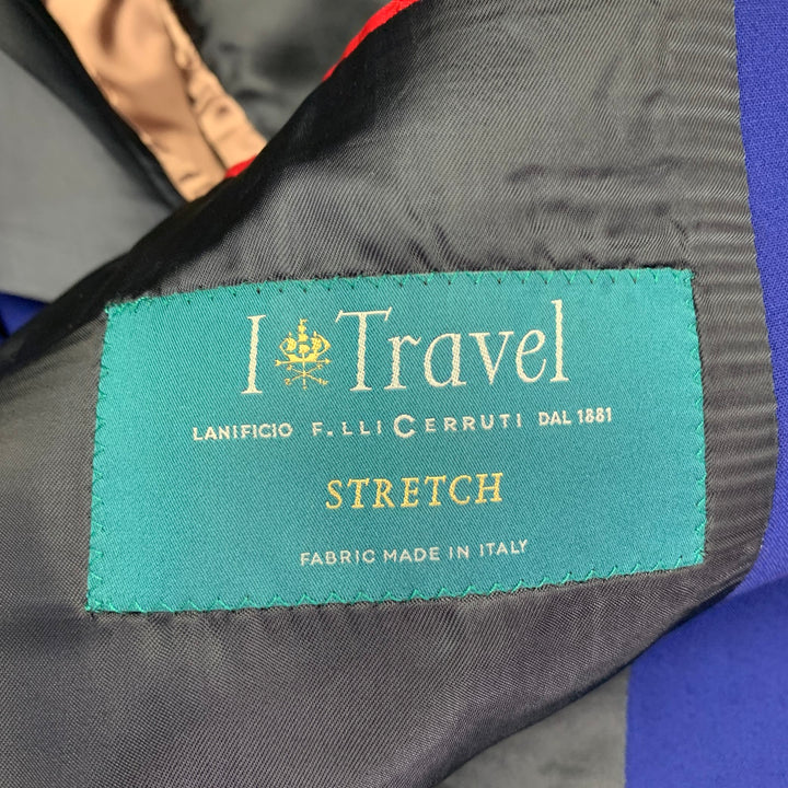 PAUL SMITH Size 42 Royal Blue Virgin Wool Blend Single Breasted Suit