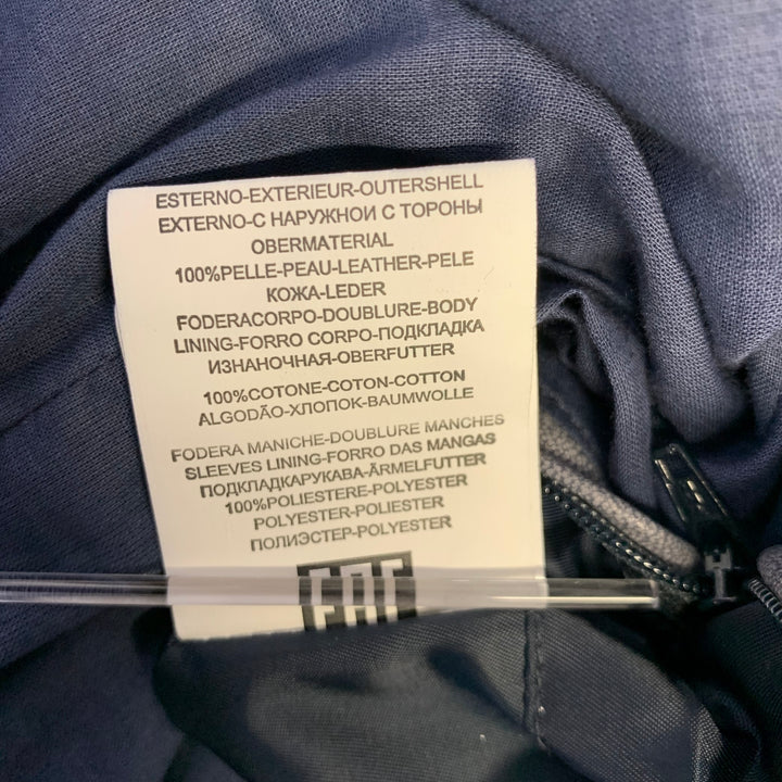 GIMO'S Chest Size M Navy Leather Chore Jacket