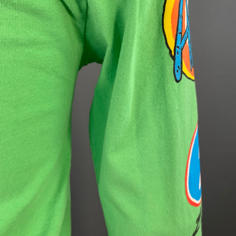 CHROME HEARTS Taille S Records Sex T-shirt à manches longues en coton vert à motif