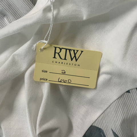 Y's by YOHJI YAMAMOTO Size M White Grey Mixed Fabrics Cotton Crew Neck Pullover