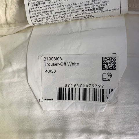SUITSUPPLY Size 30 White Cotton Linen Drawstring Casual Pants