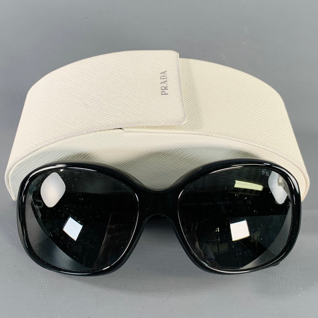 PRADA Black Acetate Square Sunglasses