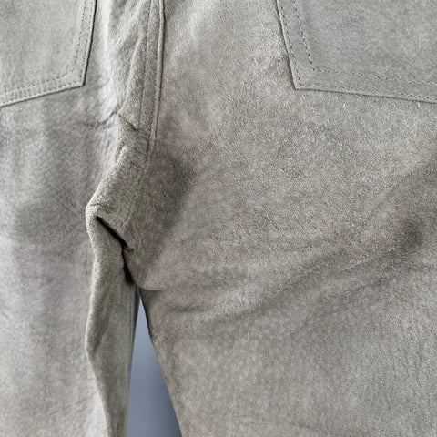 DOLCE & GABBANA Size 32 Grey Suede Five Pockets Straight Casual Pants