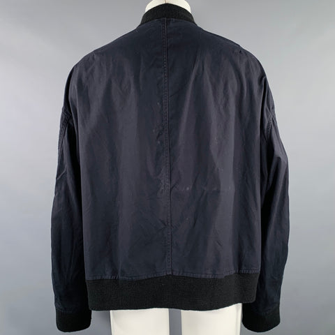 MIHARAYASUHIRO Size 38 Black Cotton Oversized Bomber Jacket