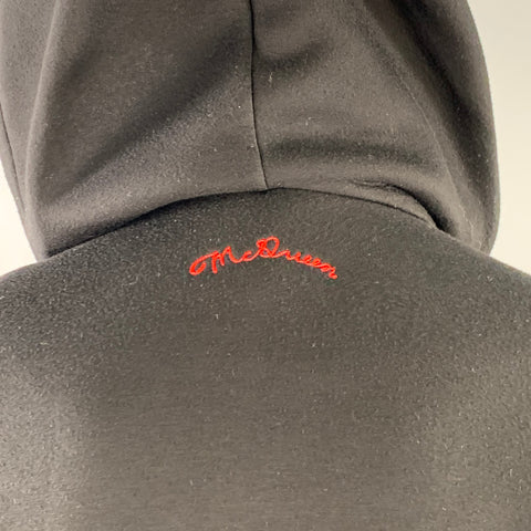 ALEXANDER MCQUEEN Size 40 Black Red Twill Cotton Blend Denim Jacket