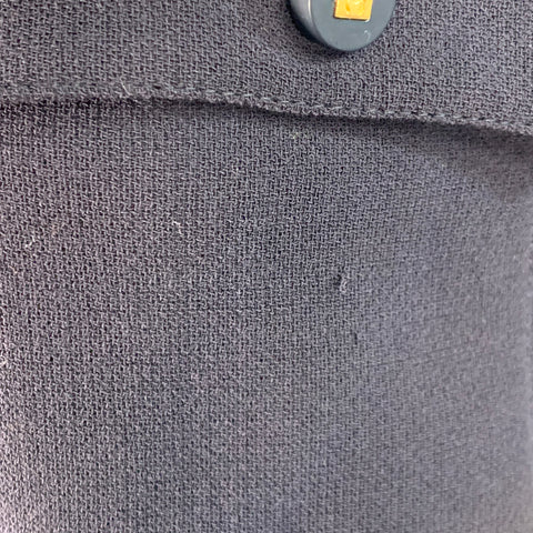 CHANEL Vintage 1996 Size 6 Navy Long Sleeve Below Knee Dress