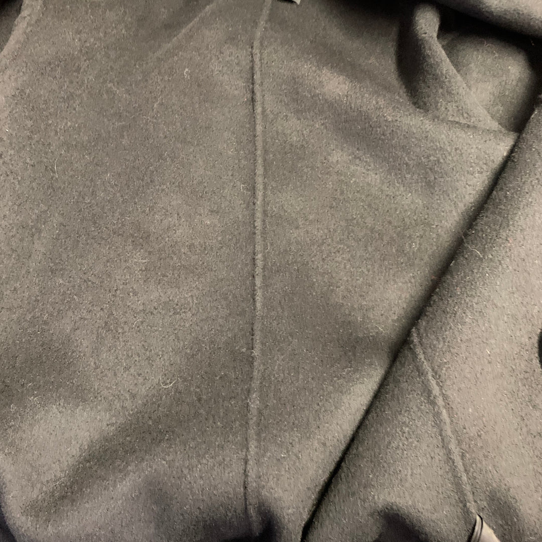 THE KOOPLES Size S Red Black Yellow Wool Blend Plaid Notch Lapel Coat