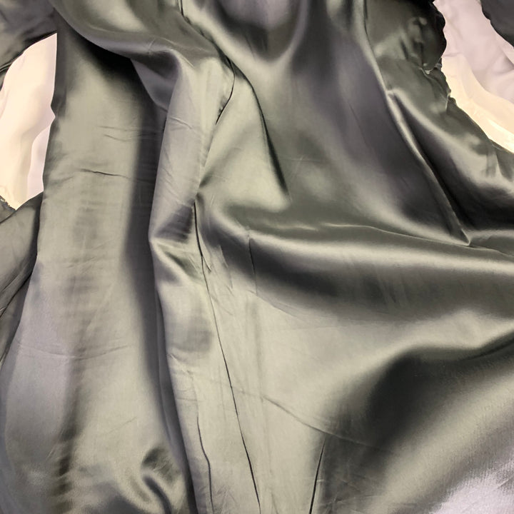 VALENTINO Size 43 Regular Grey Charcoal Virgin Wool Notch Lapel Suit