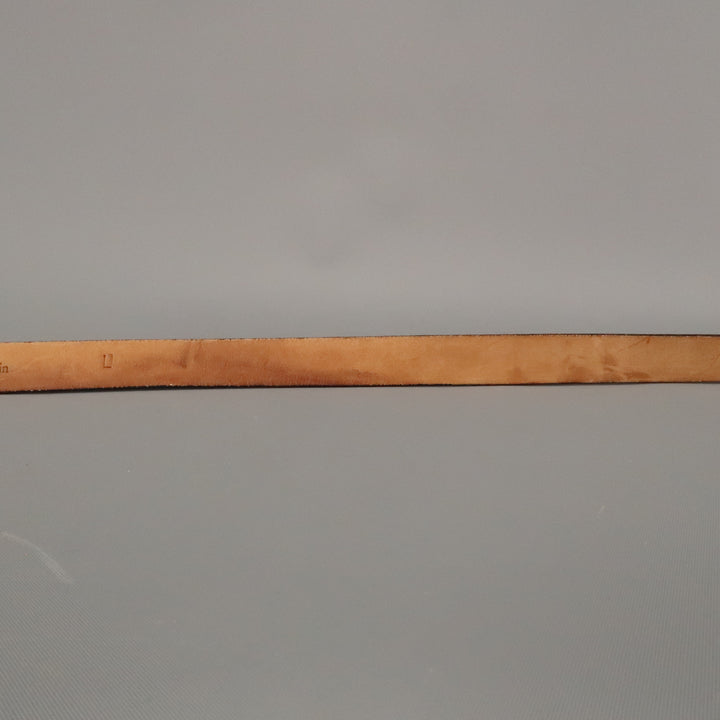 WCM NEW YORK Size L Black Solid Calfskin Belt