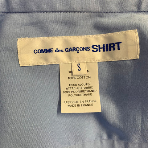 COMME des GARCONS SHIRT Size S Blue Karl Benjamin Color Block Long Sleeve Shirt