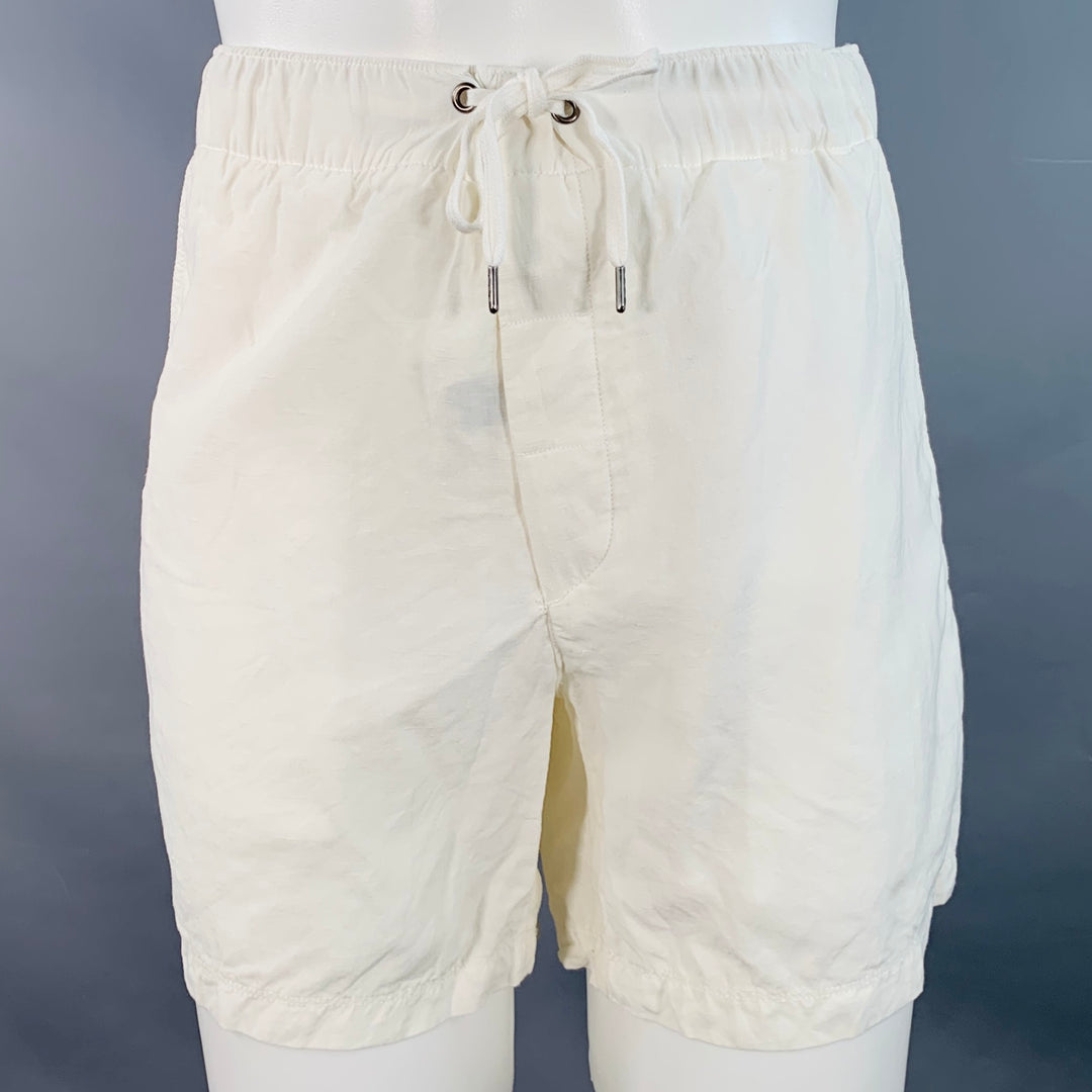 POLO by RALPH LAUREN Size M White Linen Silk Drawstring Shorts