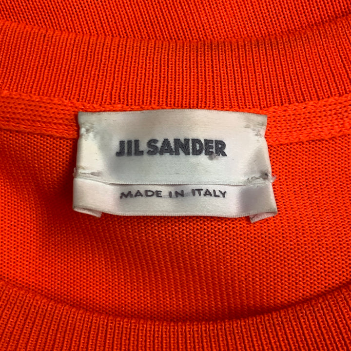 JIL SANDER Size M Orange Neon Jersey Polyester Crew-Neck T-shirt