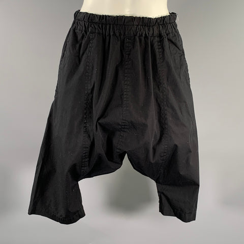 COMME des GARCONS Size S Black Cotton Drop crotch Shorts