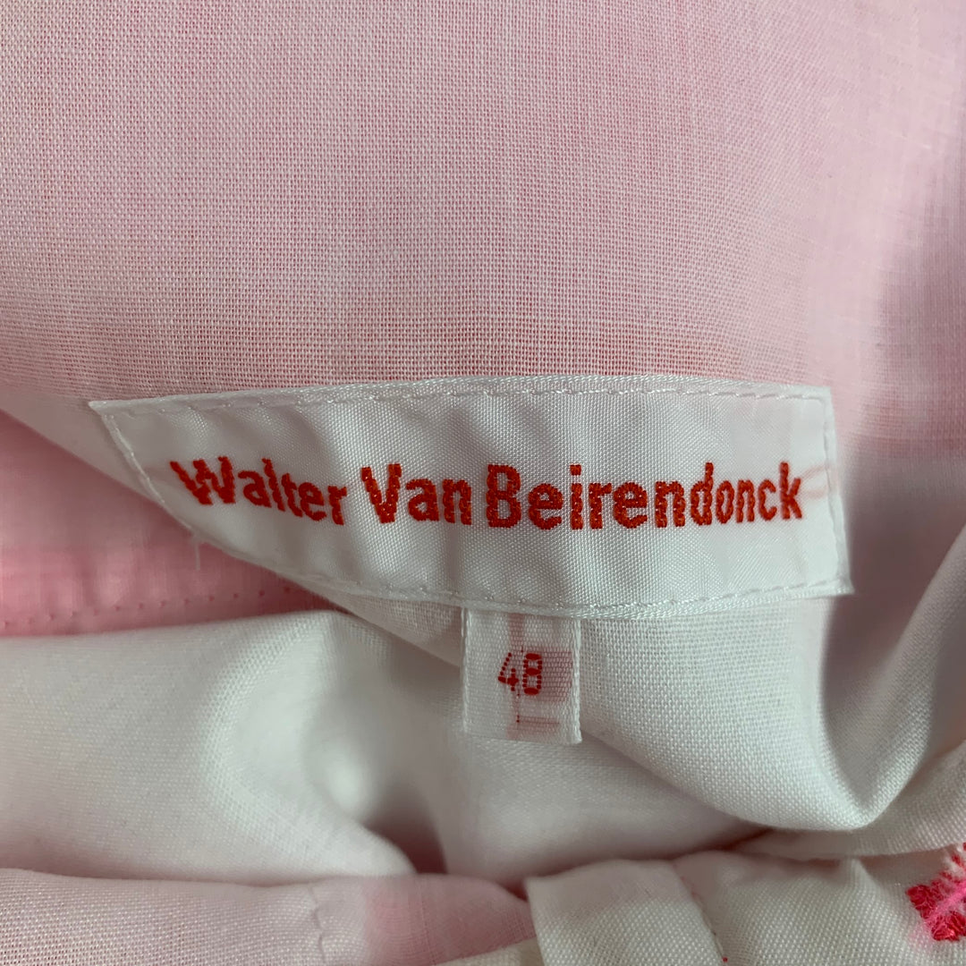 WALTER VAN BEIRENDONCK Size 32 Pink Fuchsia Polyester Flat Front Dress Pants