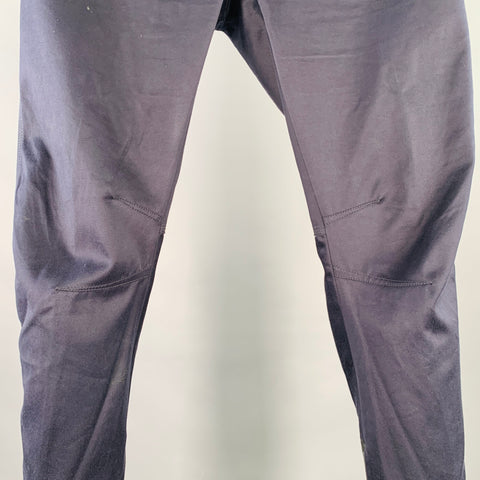 LANVIN Size 32 Navy Cotton Ankle Zip Flat Front Dress Pants