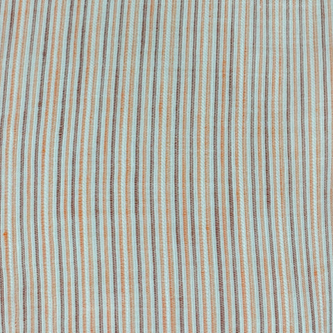 BRIONI Size L Orange Purple Pinstripe Linen Button Up Long Sleeve Shirt