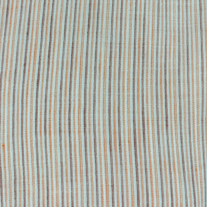 BRIONI Talla L Camisa de manga larga con botones de lino a rayas moradas y naranjas
