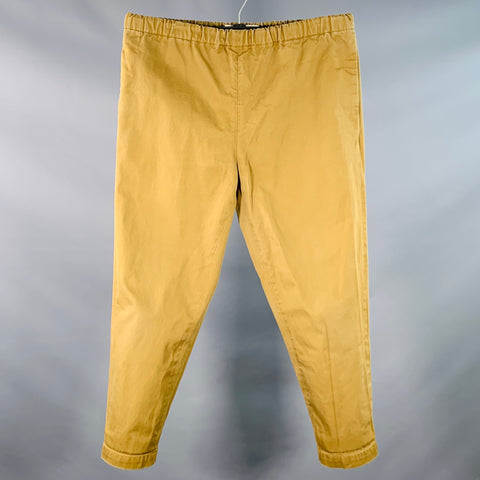 MARNI Size S Khaki Twill Cotton Drawstring Casual Pants