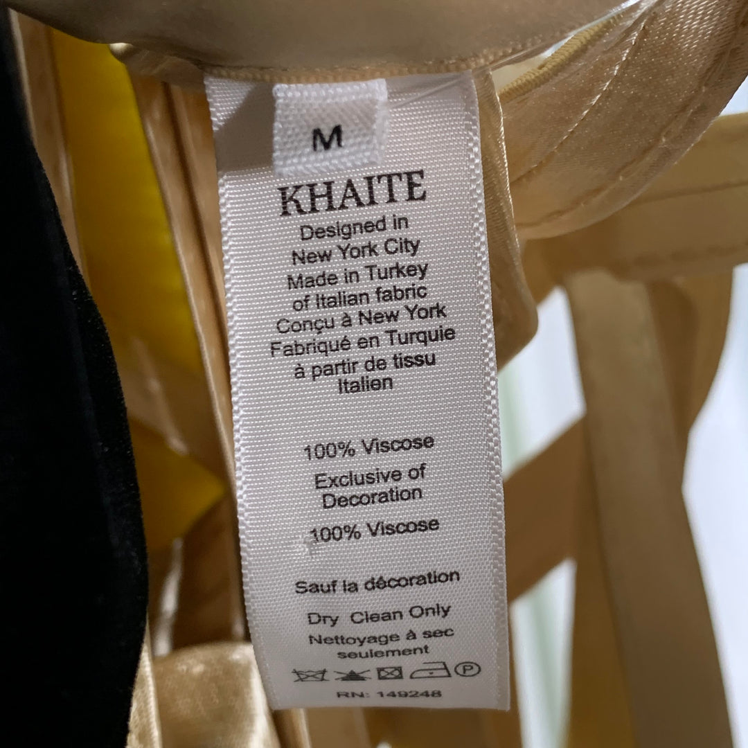 KHAITE Size M Sukey Gold Viscose Satin Straps Harness Dress Top – Sui  Generis Designer Consignment