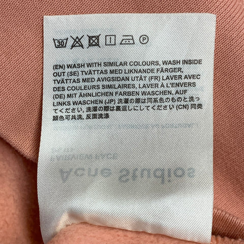 ACNE STUDIOS Size M Fairview Face Orange Sorbet Cotton Crew Neck Sweatshirt