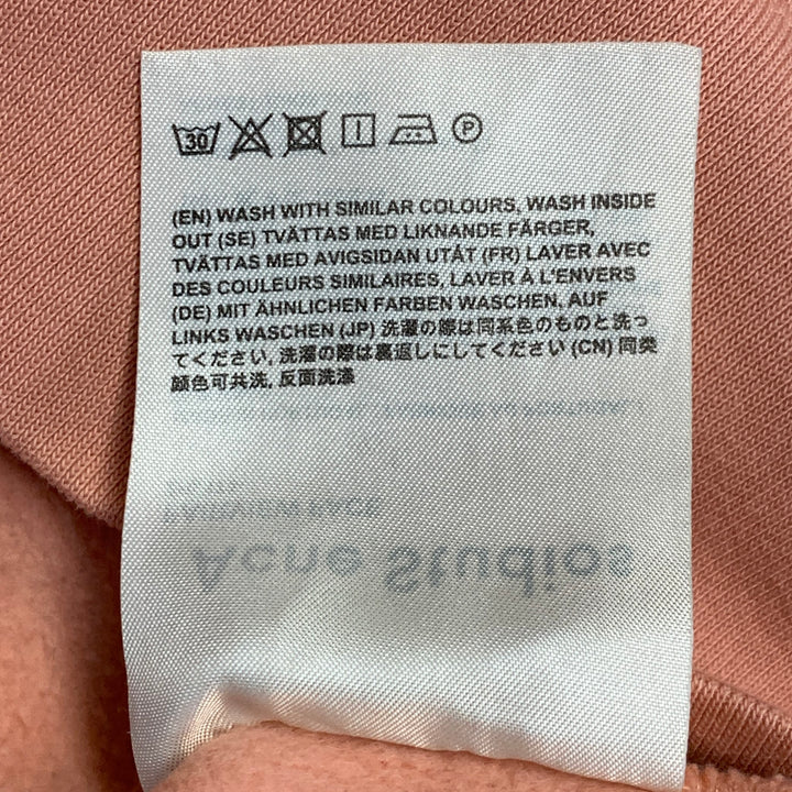 ACNE STUDIOS Size M Fairview Face Orange Sorbet Cotton Crew Neck Sweatshirt