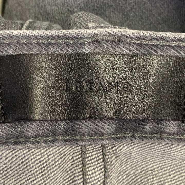 J.BRAND Size 31 Tyler Grey Cotton Blend Selvedge Denim Slim Tapered Jeans