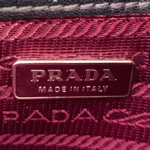 PRADA Purple Silver Bow Leather Cross Body Handbag
