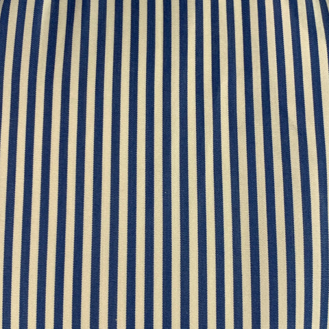 DRAKES LONDON Size M Blue White Stripe Cotton One pocket Long Sleeve Shirt
