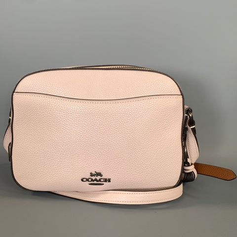 COACH Pink Dust Pink Pebble Grain Leather Shoulder Bag