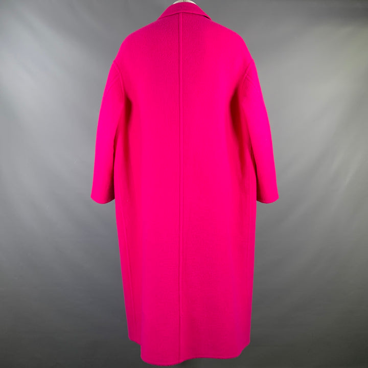 AMI by ALEXANDRE MATTIUSSI Size 36 FW22 Pink Textured Wool Coat