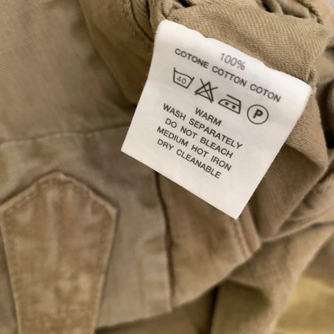 KAPITAL Size L Khaki Tan Solid Cotton Double knee Casual Pants