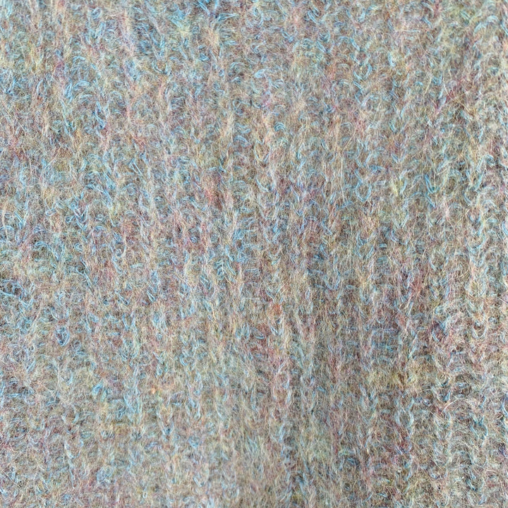 ISABEL MARANT Size 8 Blue Grey Mohair Blend 1/2 Zip Sweater