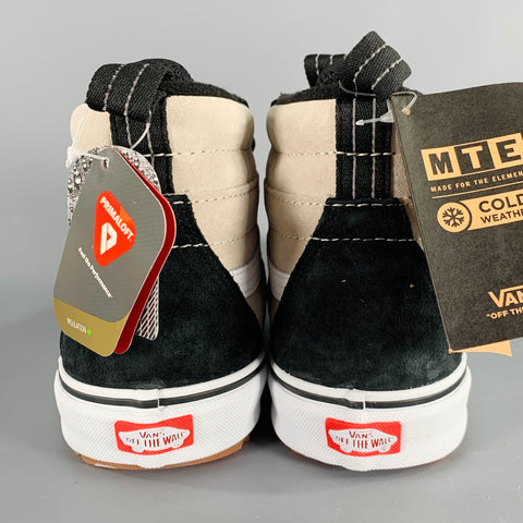 VANS Size 11 Sk8-Hi MTE-2 Grey Black Color Block Suede High Top Sneakers