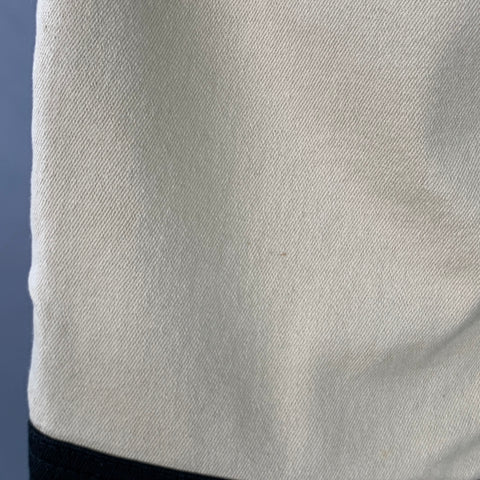 BALMAIN Size 28 Beige Black White Cotton Blend Skinny Biker Jeans