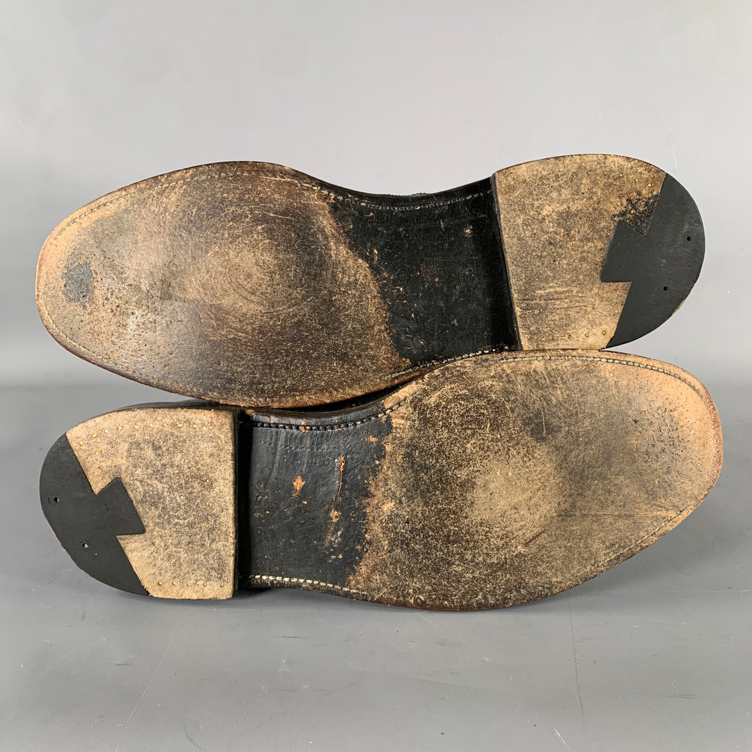 ALDEN Size 12 Black Wingtip Leather Ankle Boots