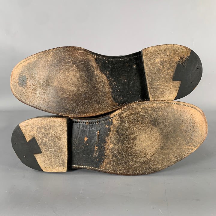 ALDEN Size 12 Black Wingtip Leather Ankle Boots