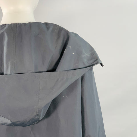 JIL SANDER Size XS Navy Polyester Hooded Zip Up Coat