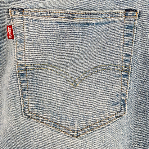 LEVI STRAUSS Size 33 Light Blue Cotton Blend Denim Straight Button Fly Jeans