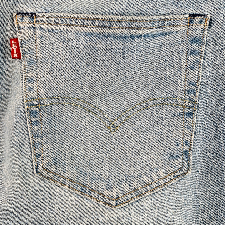 LEVI STRAUSS Size 33 Light Blue Cotton Blend Denim Straight Button Fly Jeans