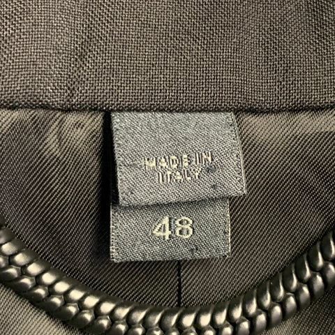 BURBERRY PRORSUM Size 38 Black Wool Mohair Silk Tuxedo Sport Coat