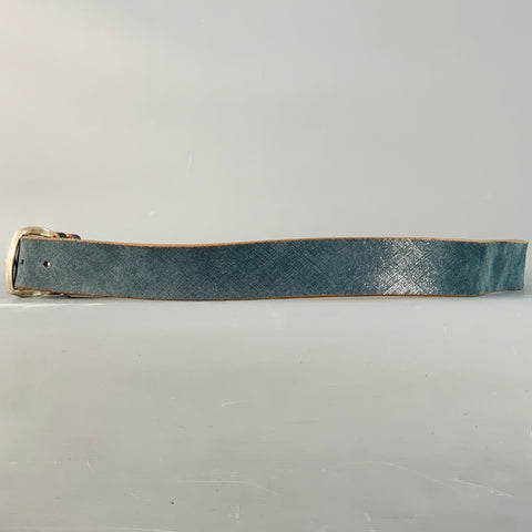 Ceinture en cuir texturé ALLEN EDMONDS, taille 42, bleu et havane