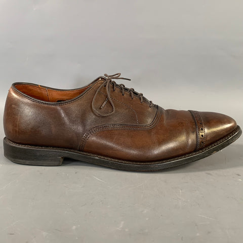 ALLEN EDMONDS Size 11.5 Brown Leather Oxford Lace Up Shoes