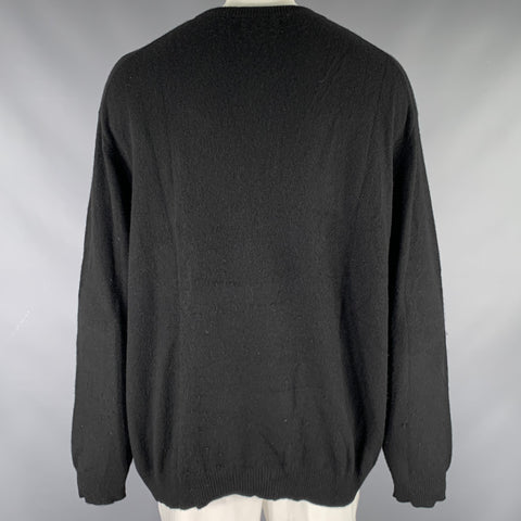 CASTANER Size XXL Black Cashmere Crew Neck Pullover