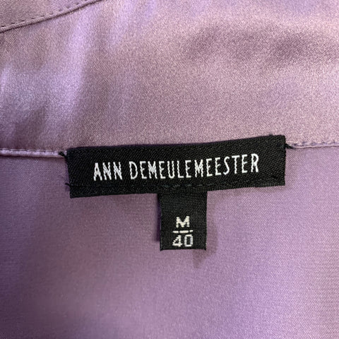 ANN DEMEULEMEESTER Size M Purple Violet Silk Robe